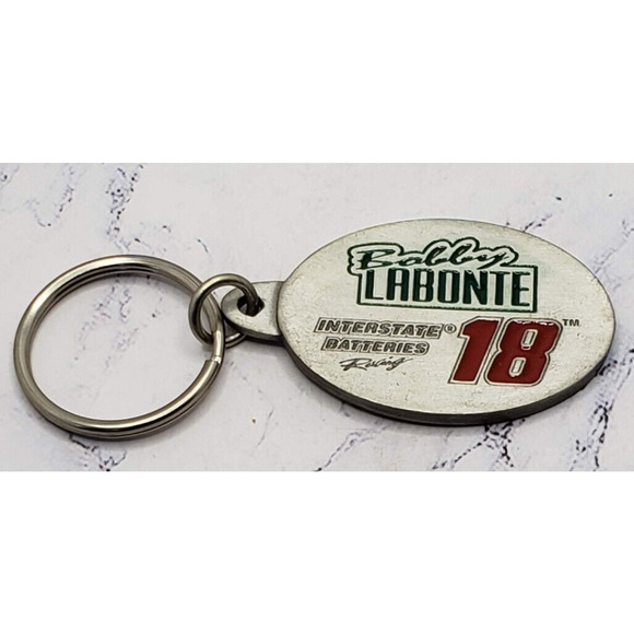 Bobby Labonte American Legends #18 Interstate Batteries Nascar Keychain - Picture 1 of 2